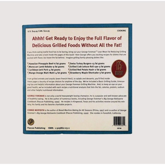 George Foreman Lean Mean Fat Reducing Grilling Machine Cookbook 2000 Trade PB - Picture 2 of 4